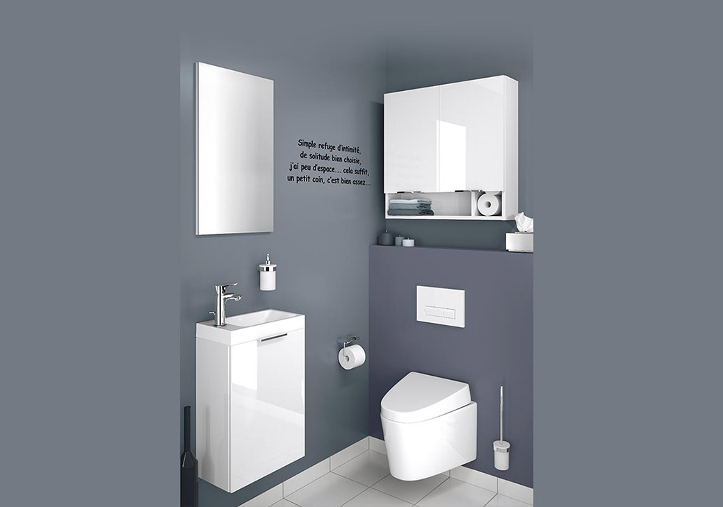 Meuble haut wc faible profondeur