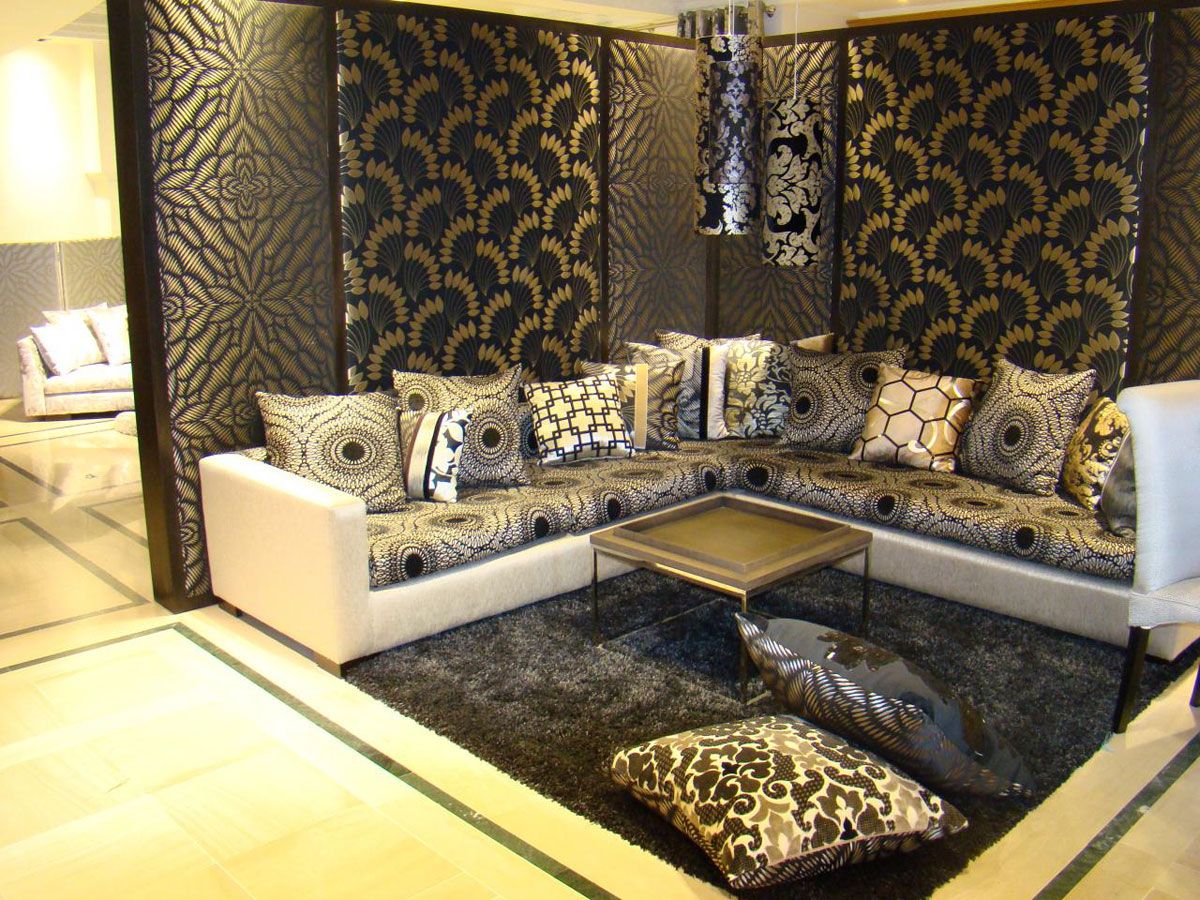 Meuble d'angle salon marocain