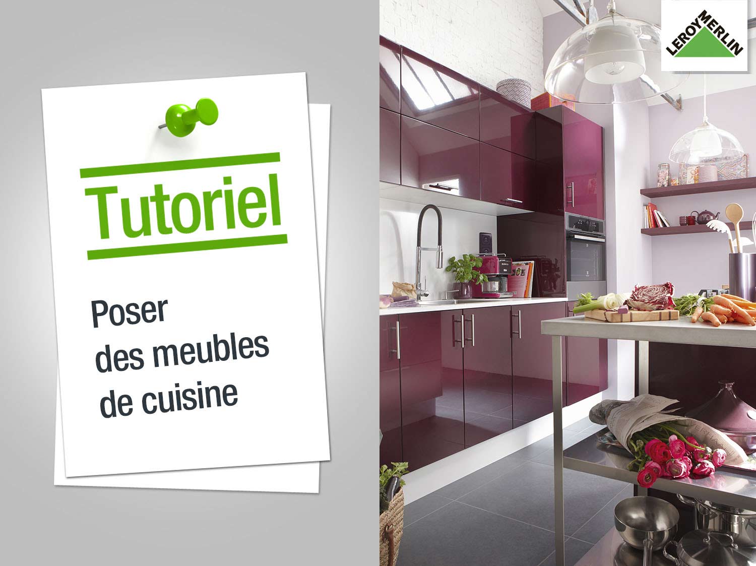 Meuble haut cuisine rouge