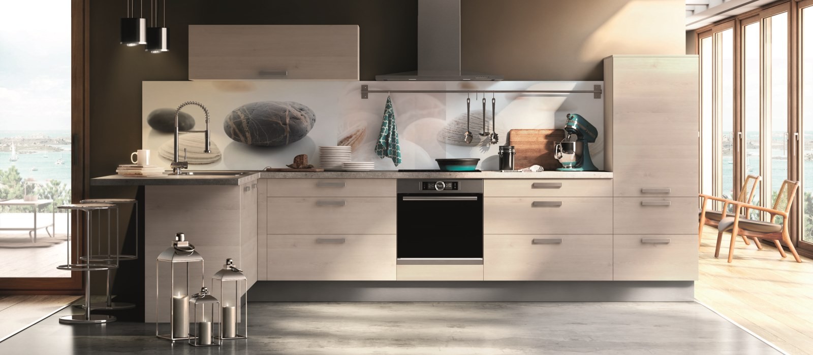 Meuble d'angle cuisine aménagée