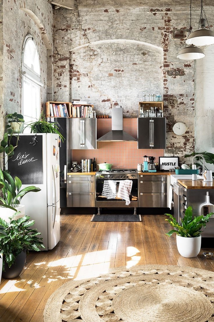 Meuble haut cuisine style atelier