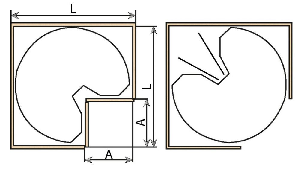 Quincaillerie meuble d'angle