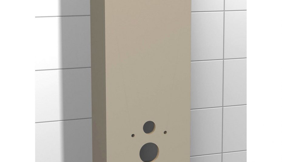 Meuble étagère dessus wc en bois blanc h.178 cm
