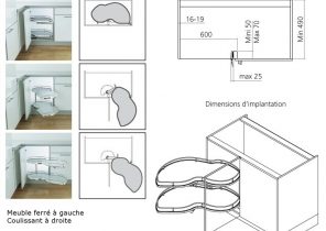 Meuble d'angle droit cuisine