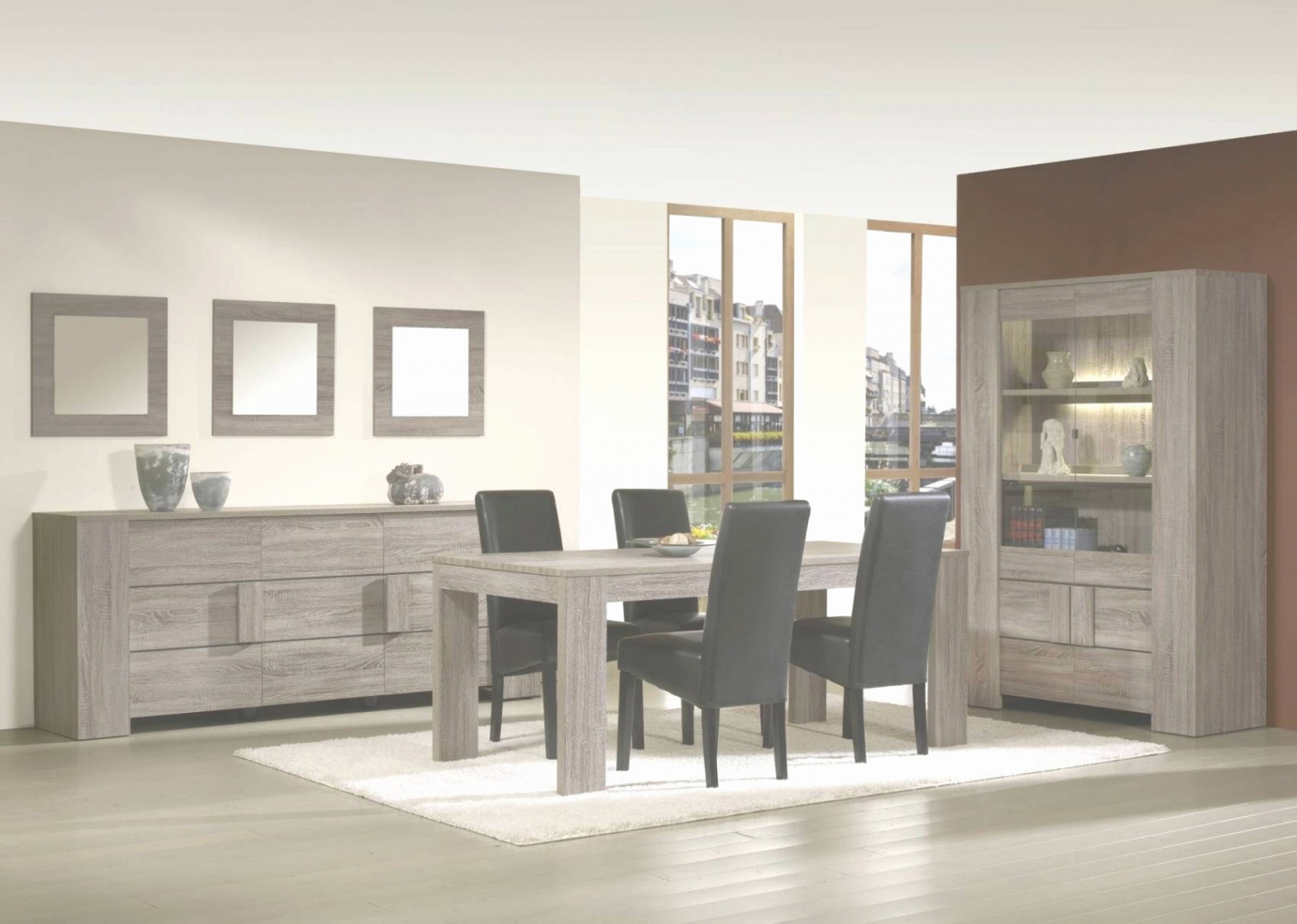 Meuble d'angle salon noir