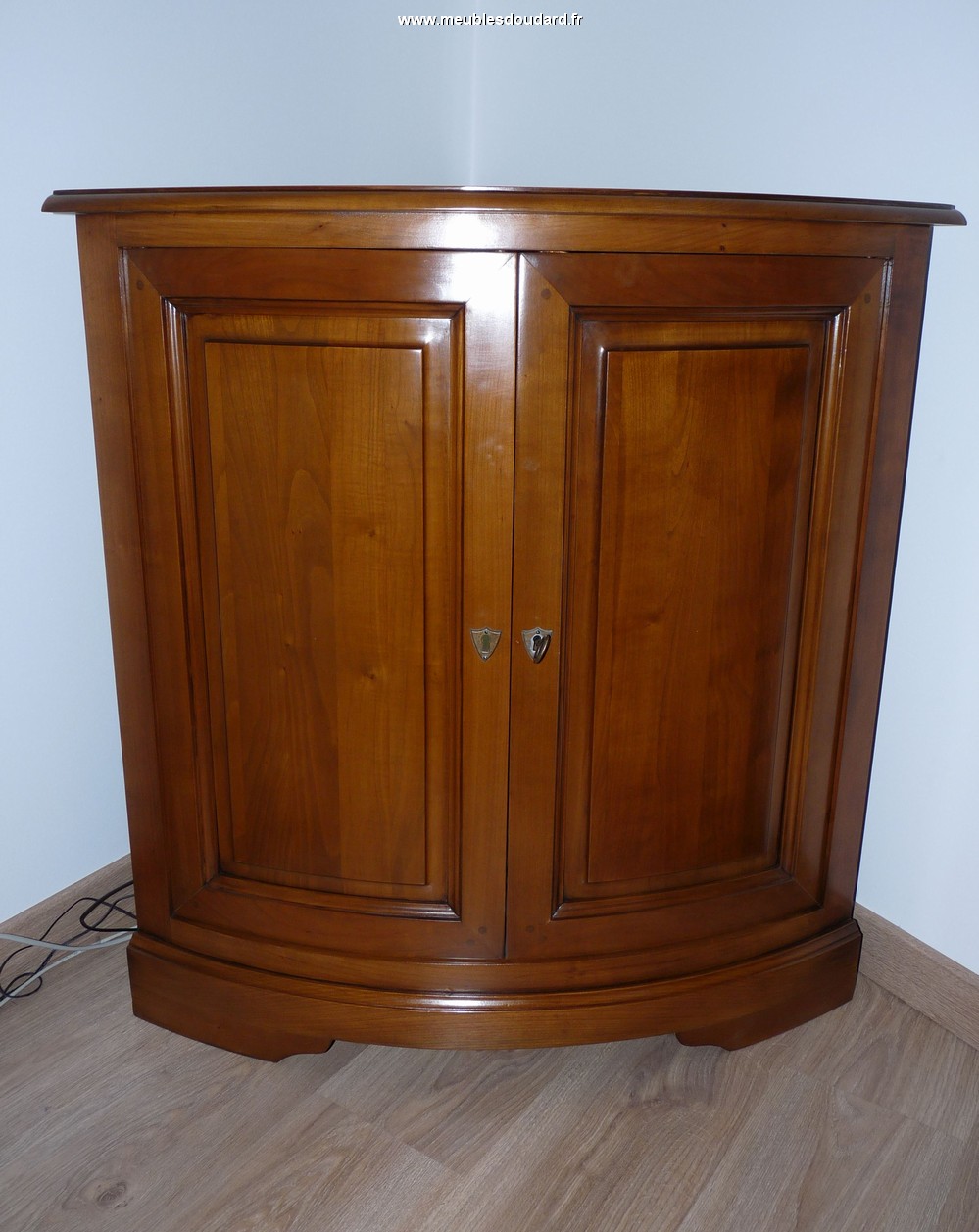 Meuble d'angle merisier