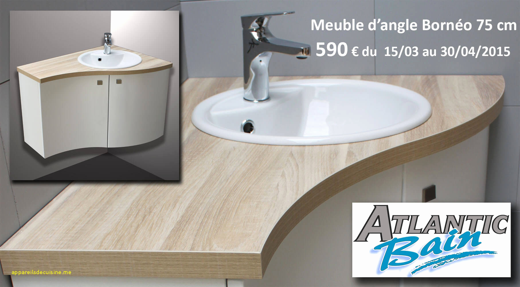 Meuble d'angle petite salle de bain