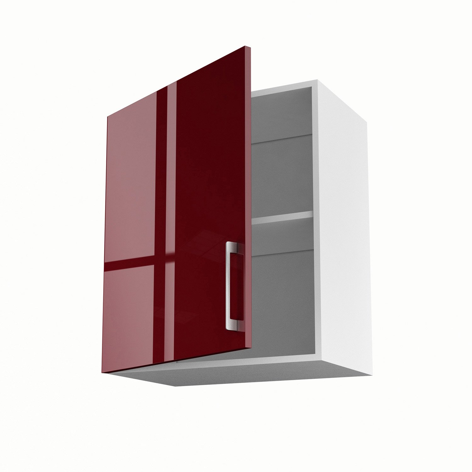 Meuble haut cuisine rouge brillant