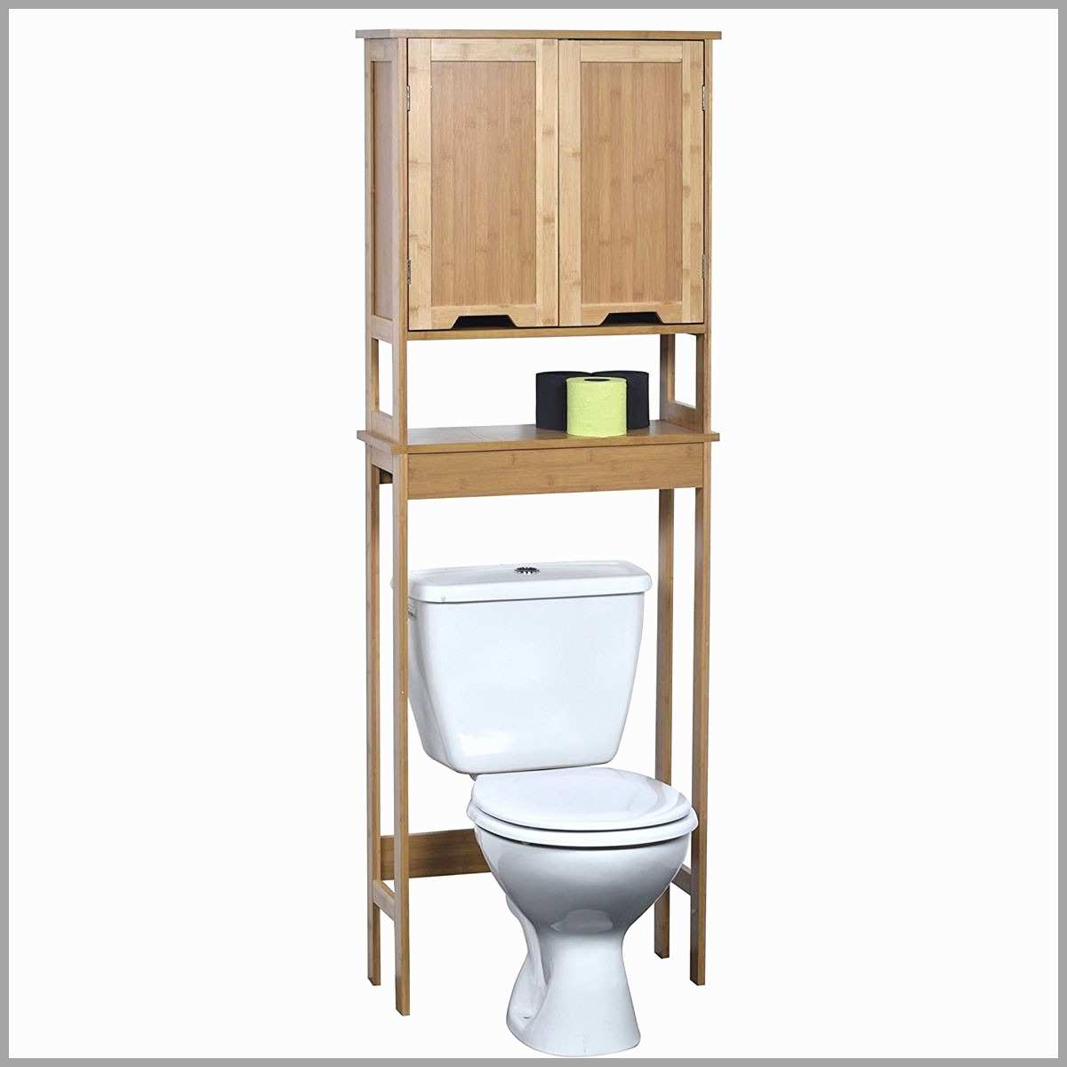 Meuble étagère dessus wc en bois