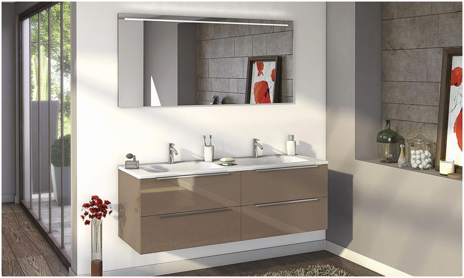 Meuble d'angle salle de bain amazon