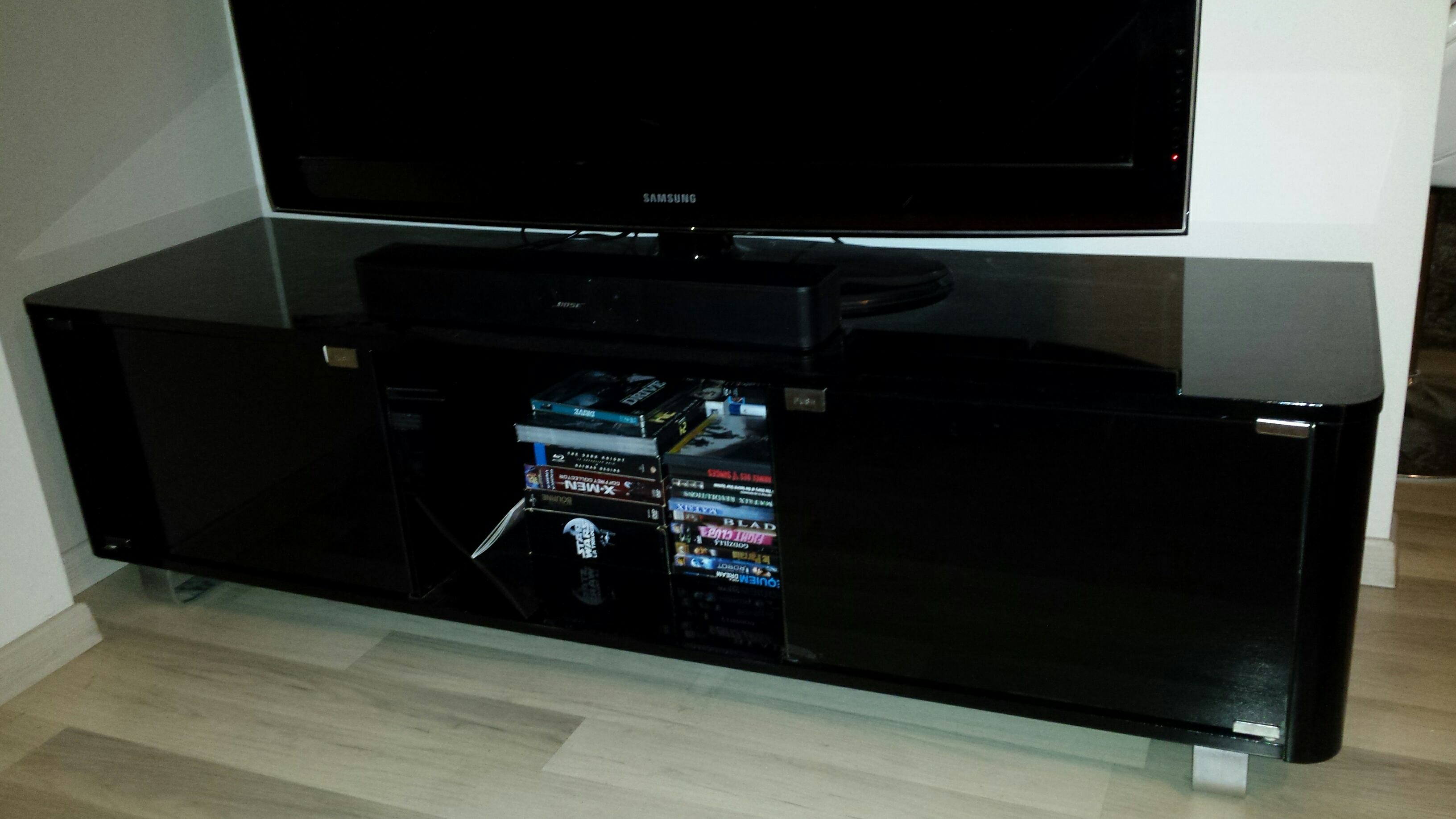 Meuble tv d'angle noir conforama