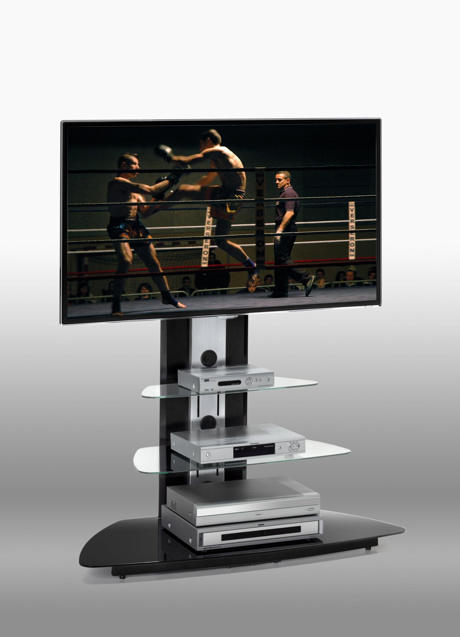 Meuble d'angle tv verre