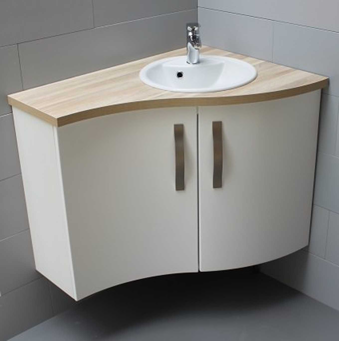 Meuble d'angle salle de bain lavabo