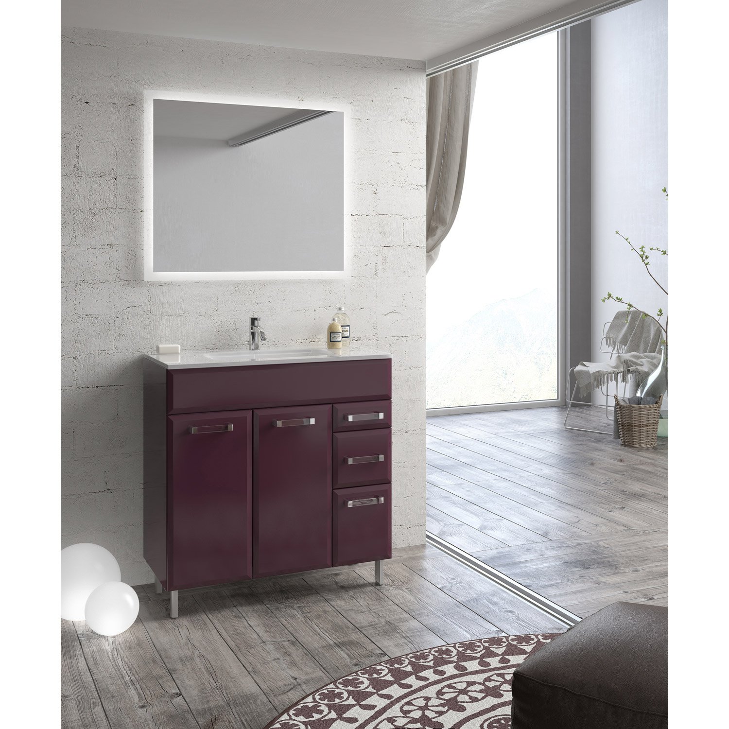 Meuble haut miroir salle de bain leroy merlin