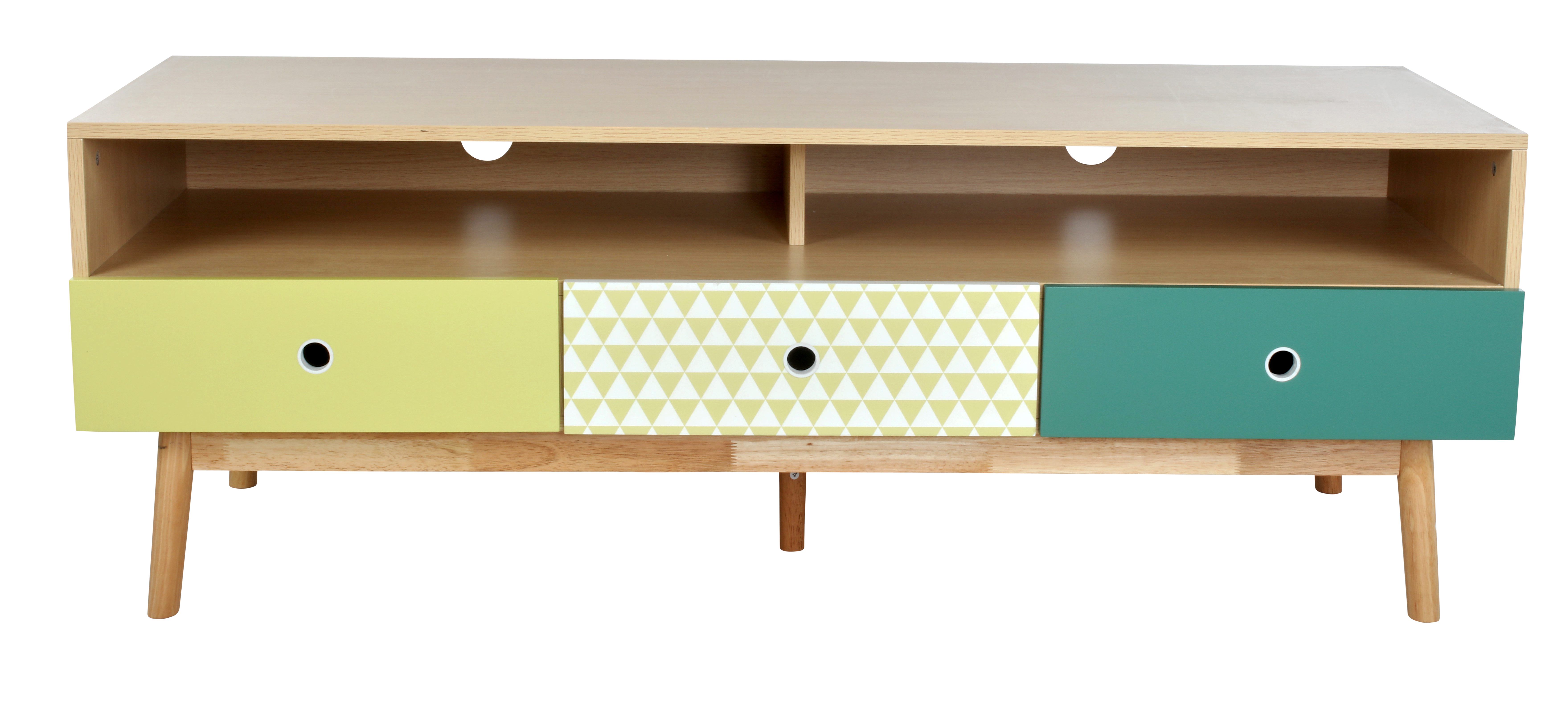 Meuble scandinave coloré