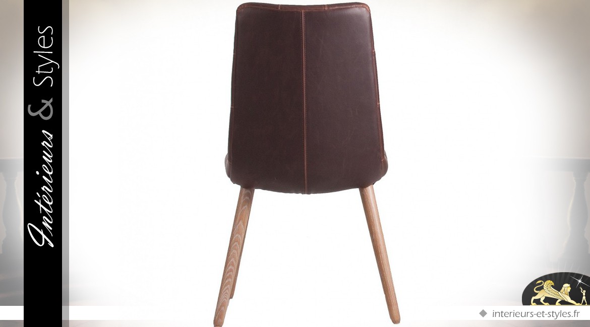 Chaise scandinave brun