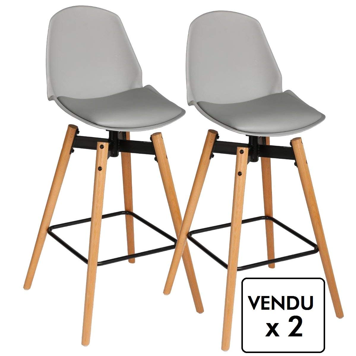 Chaise de bar scandinave réglable