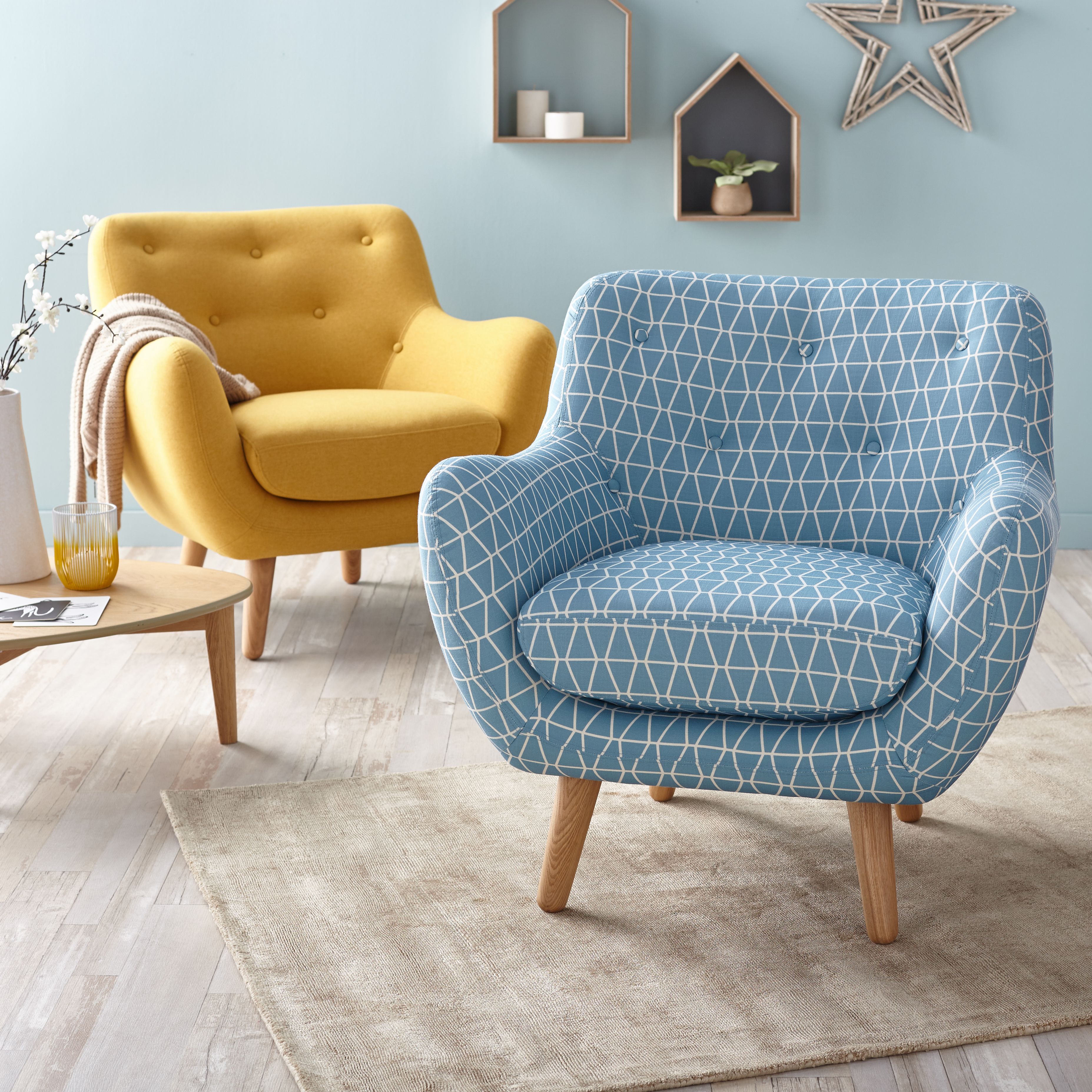 Deco salon fauteuil scandinave