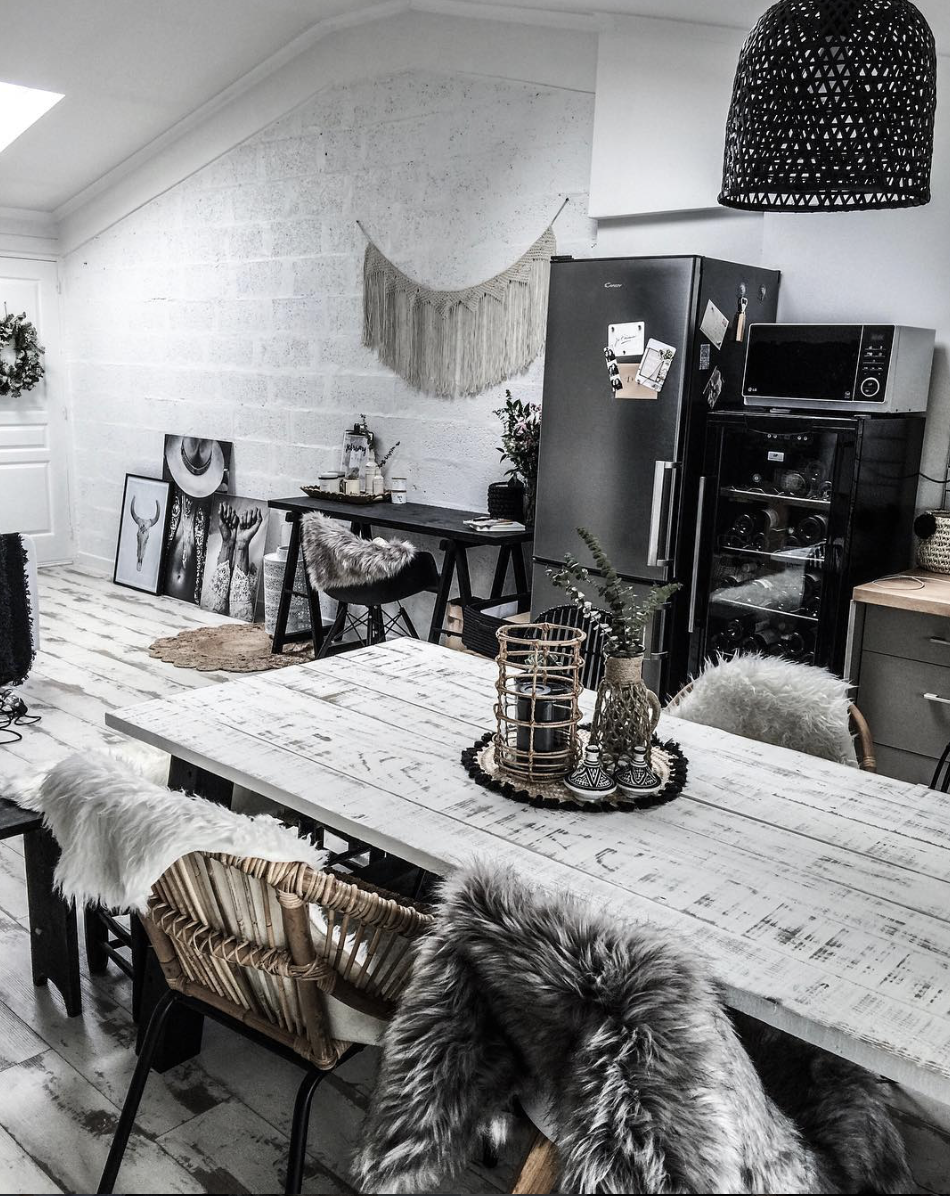 Decoration boheme scandinave salon
