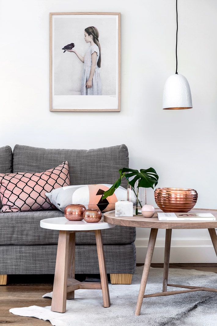 Salon scandinave cuivre