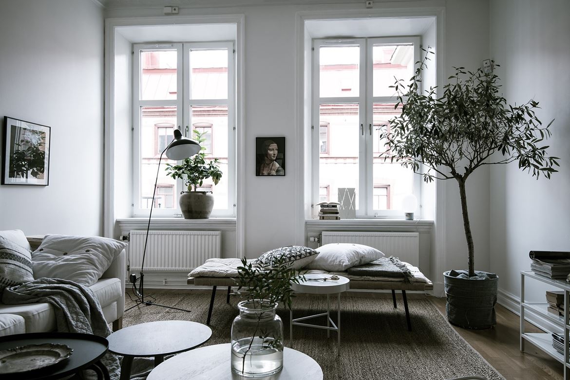 Deco industrielle scandinave salon