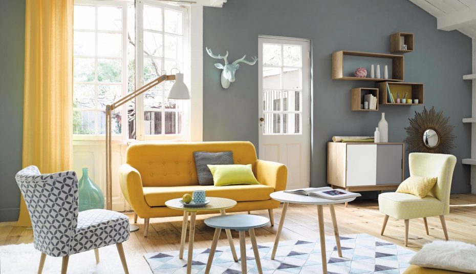 Grand salon scandinave