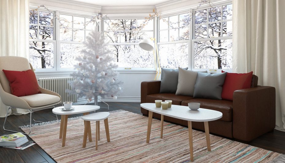 Salon scandinave rouge