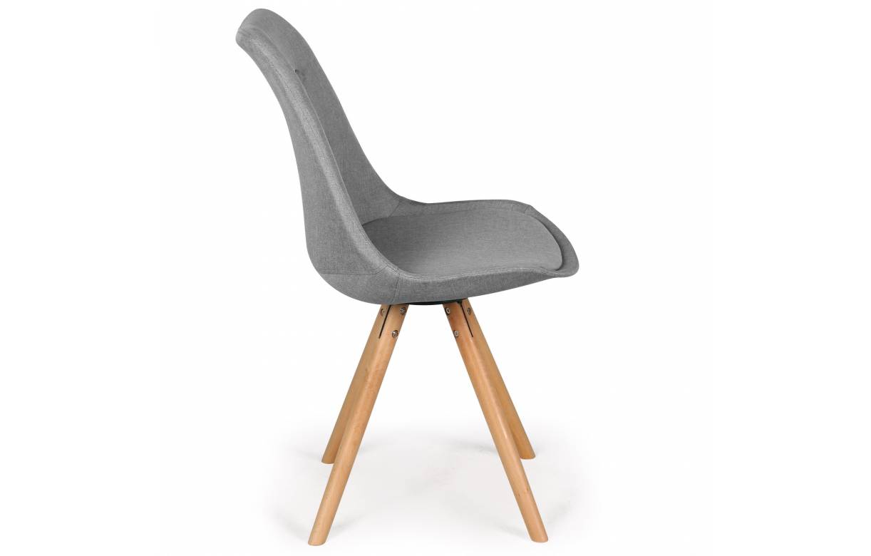 Chaise scandinave tissu taupe