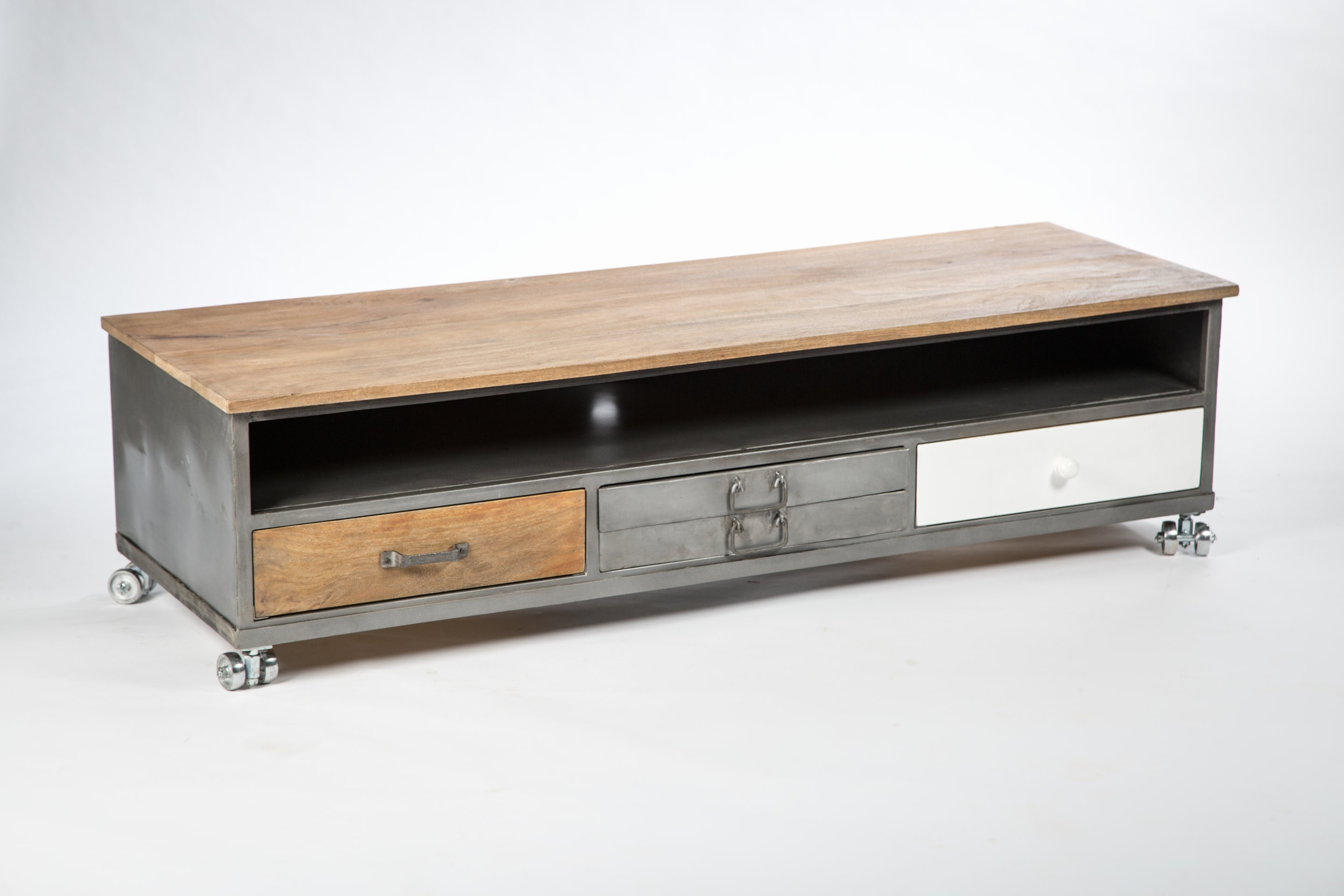 Cocktail scandinave meuble tv chene