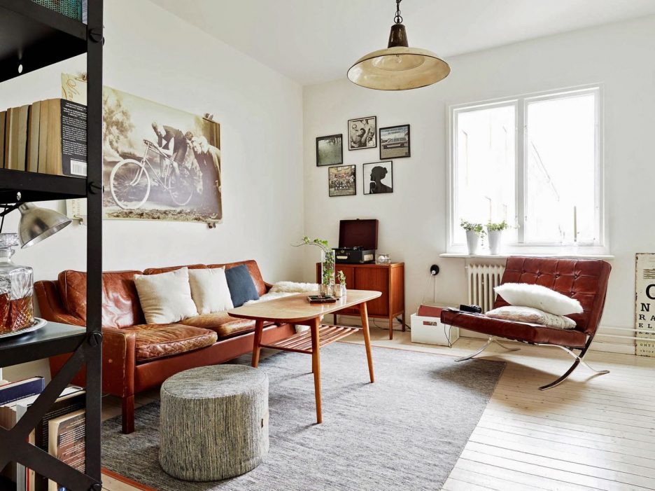 Déco salon scandinave vintage