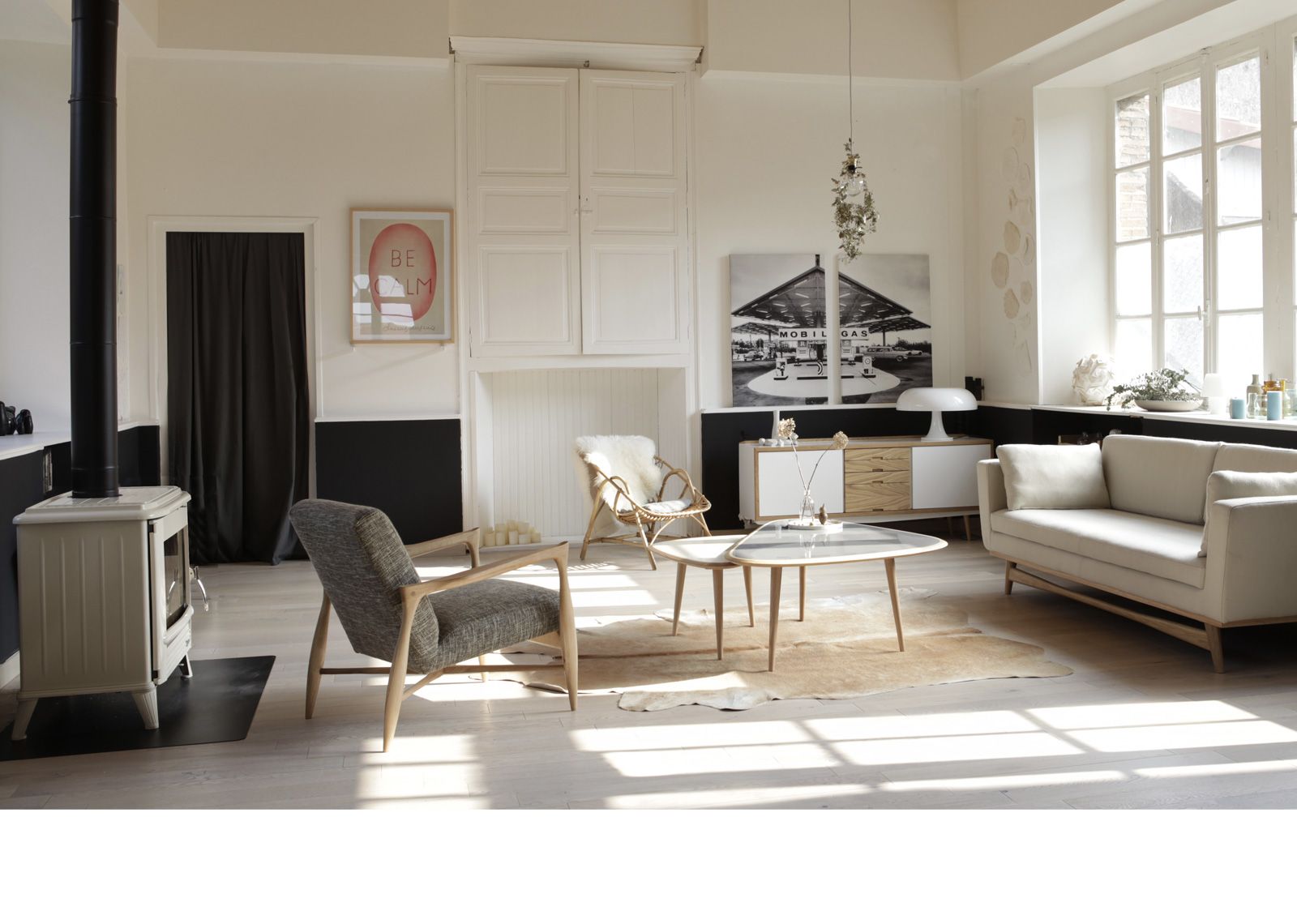 Fauteuil salon style scandinave