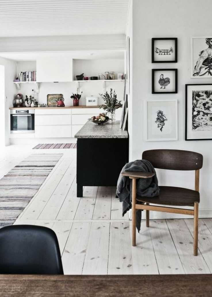 Salon style scandinave bois