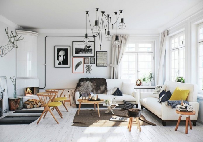 Déco de salon scandinave