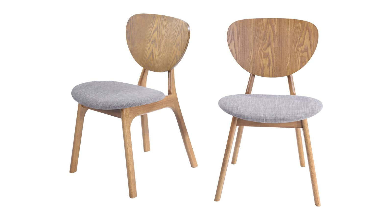Chaise scandinave dossier arrondi