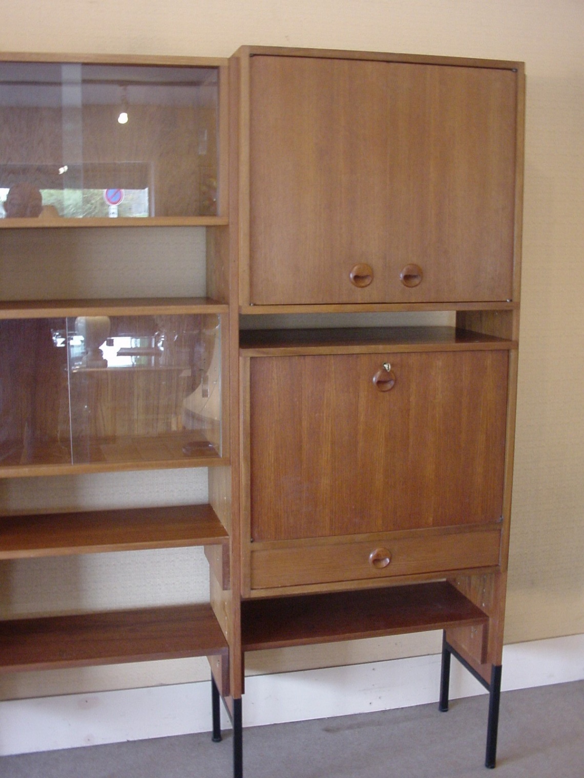 Meuble bibliothèque scandinave vintage