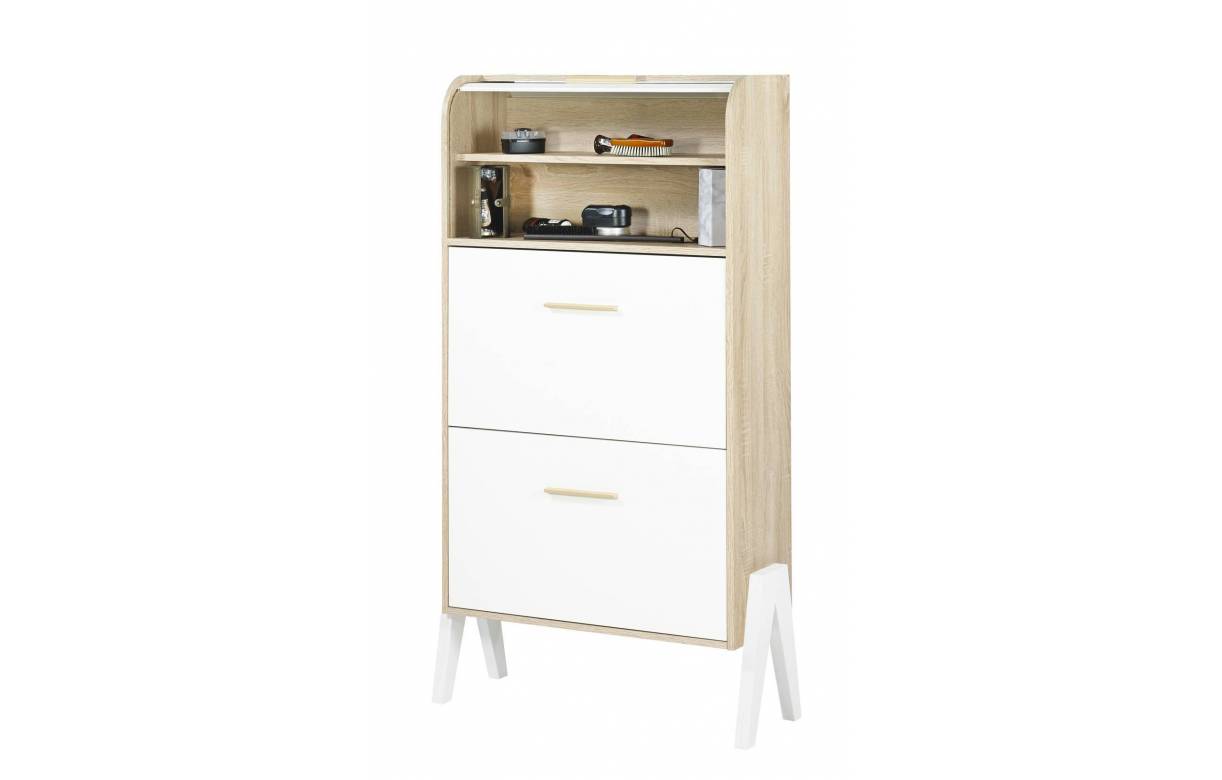 Meuble style scandinave blanc et bois