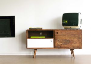 Meuble tv angle cocktail scandinave