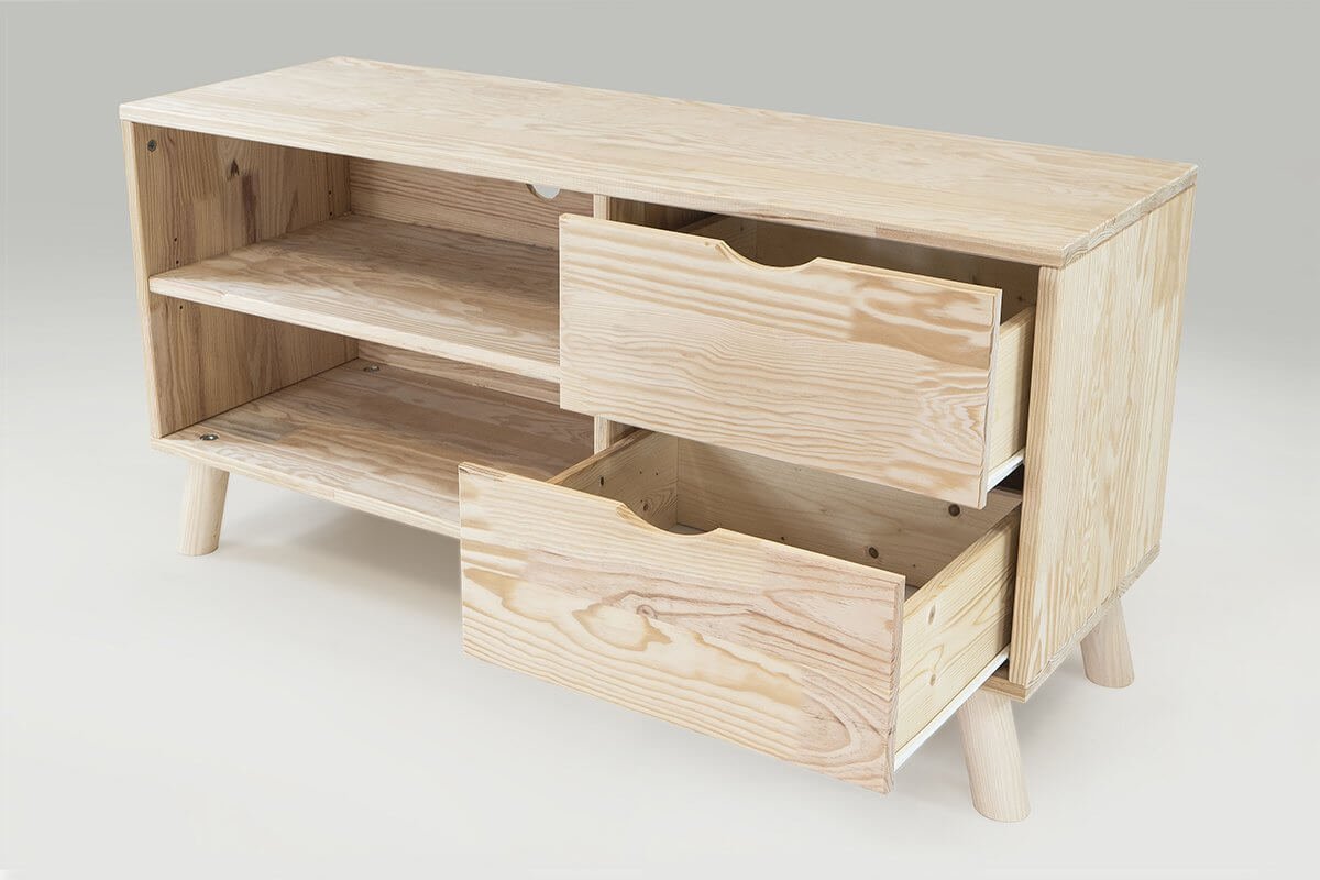 Meuble tv style scandinave bleu