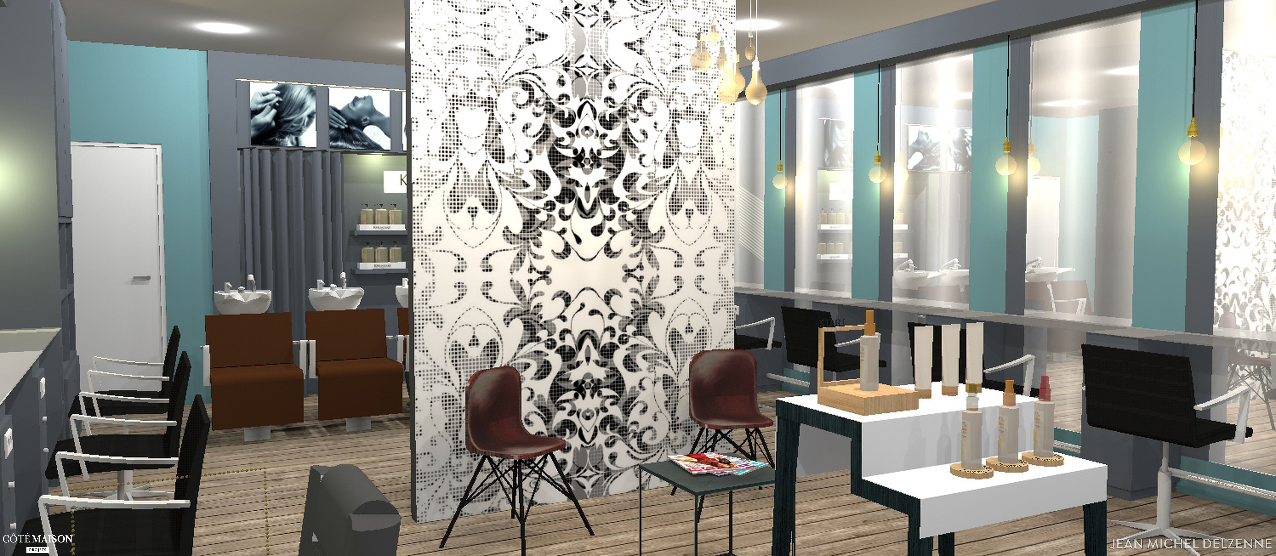 Salon de coiffure scandinave
