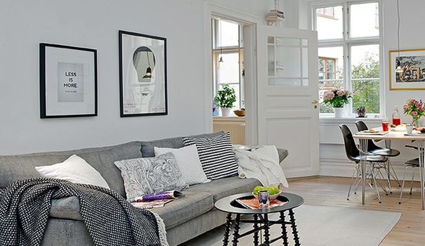 Aménagement salon style scandinave