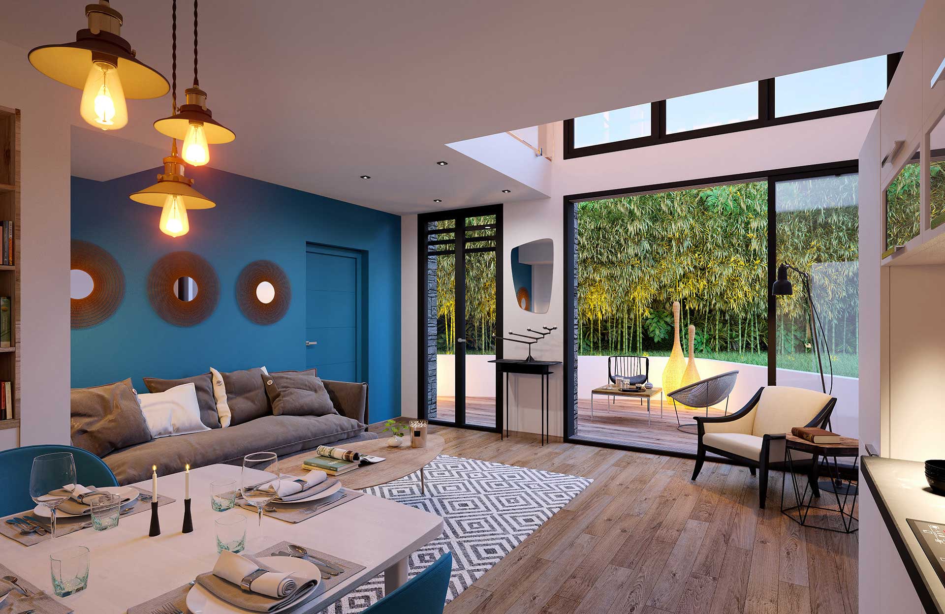 Salon villa scandinave
