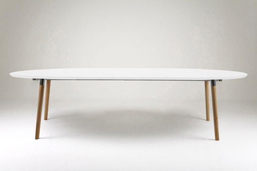 Table ronde extensible type scandinave