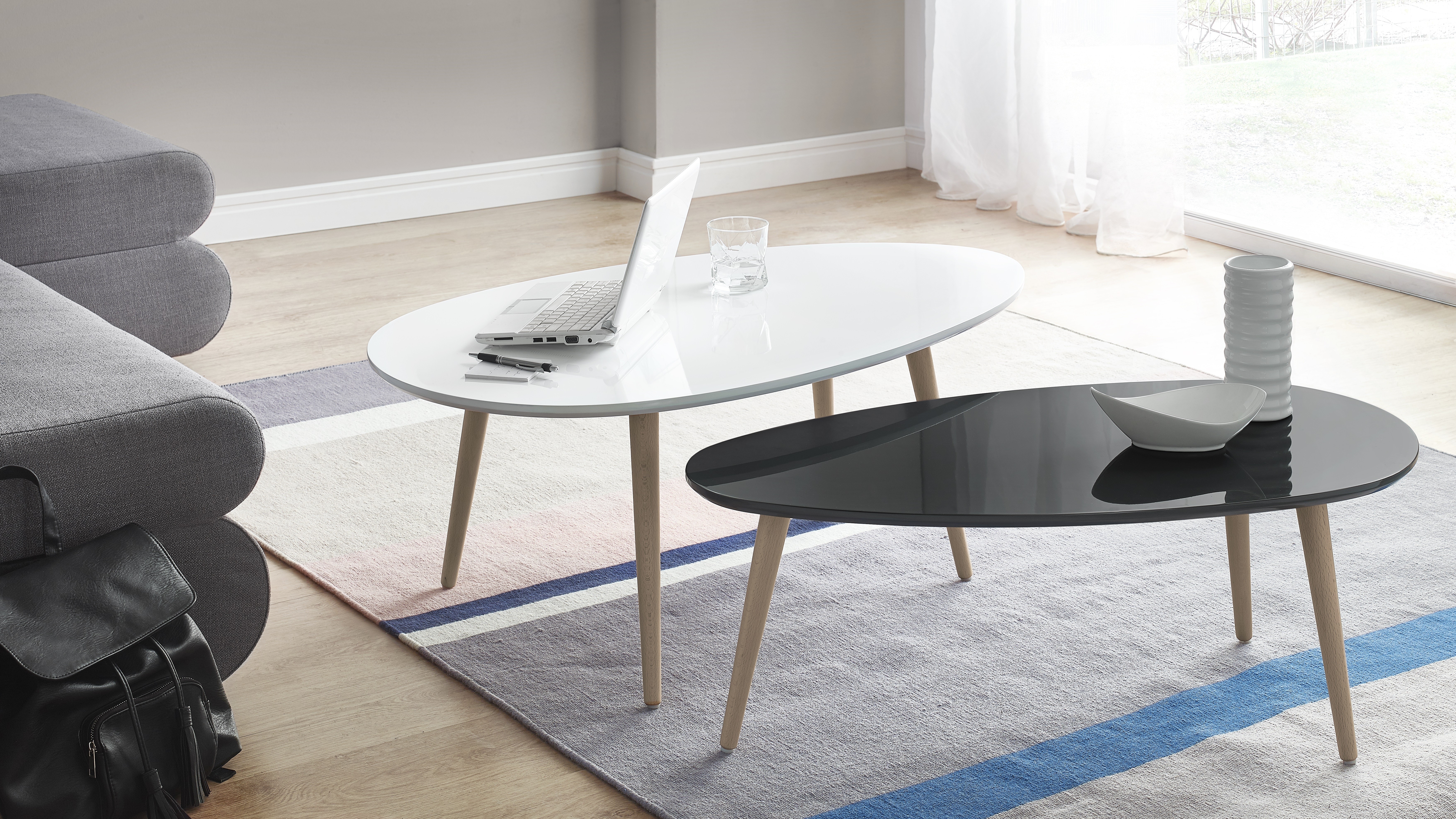 Lot de 2 table scandinave