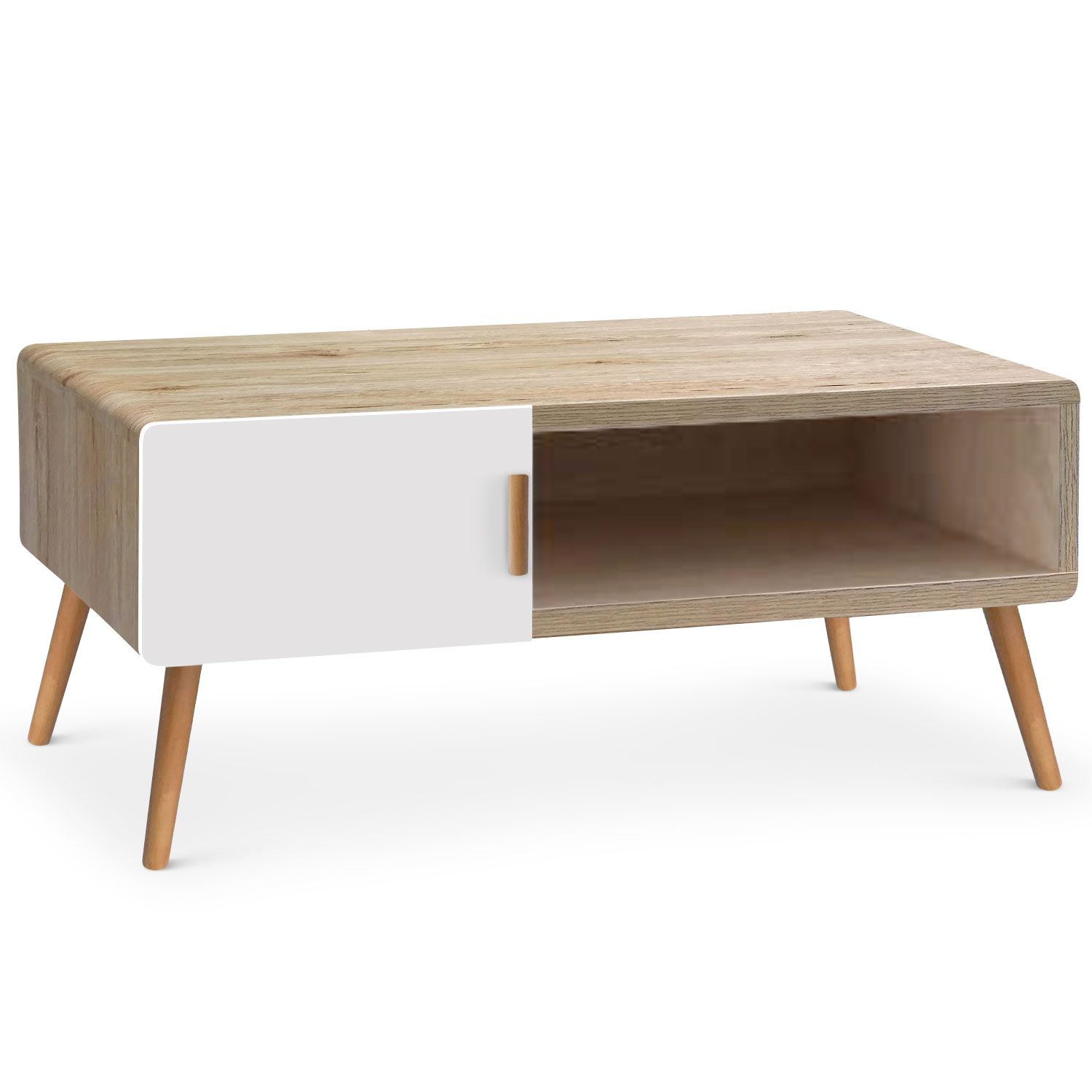 Table basse rangement scandinave