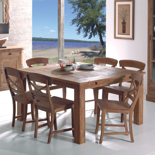 Table carrée extensible cocktail scandinave