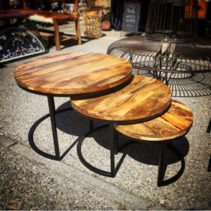 Table basse bois et metal scandinave