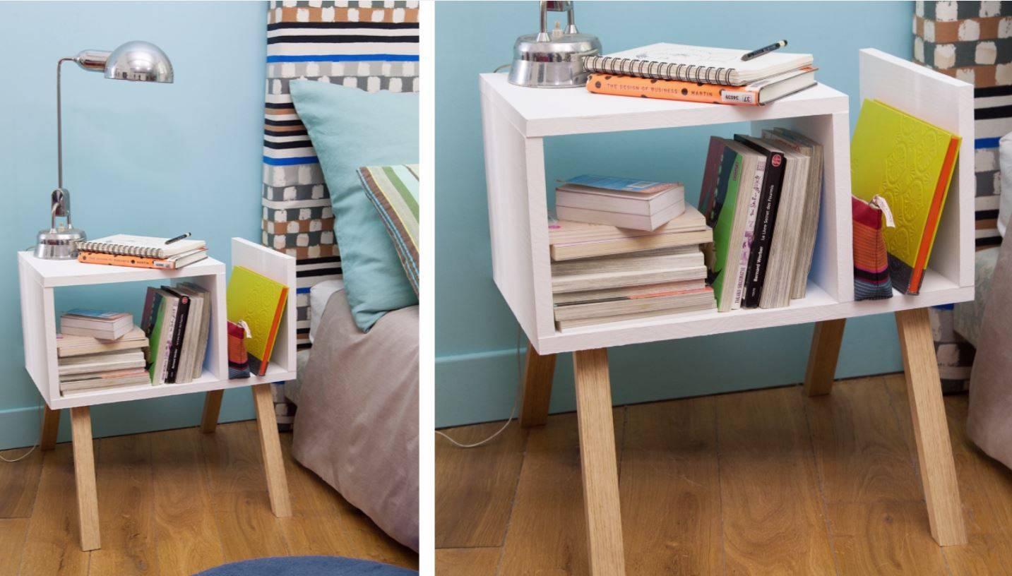 Diy table chevet scandinave