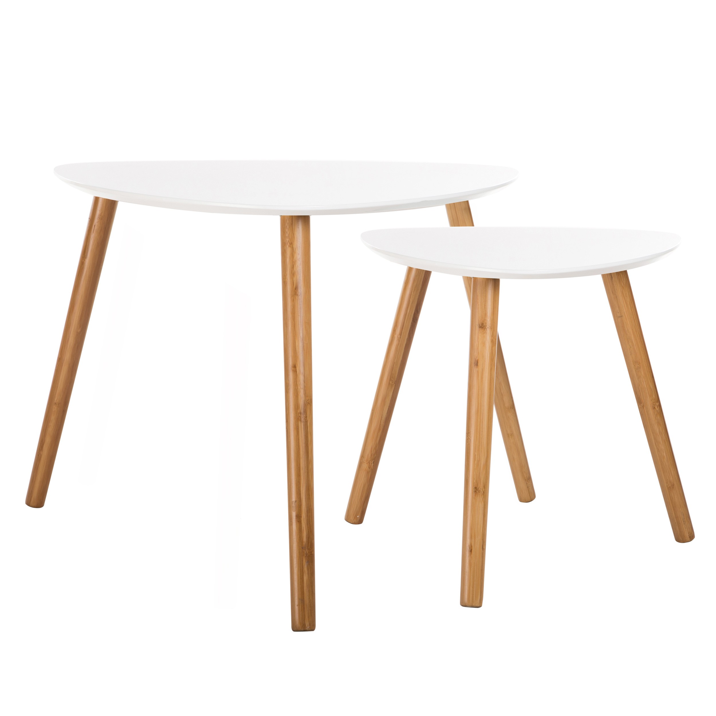 Table basse scandinave blanche et bois