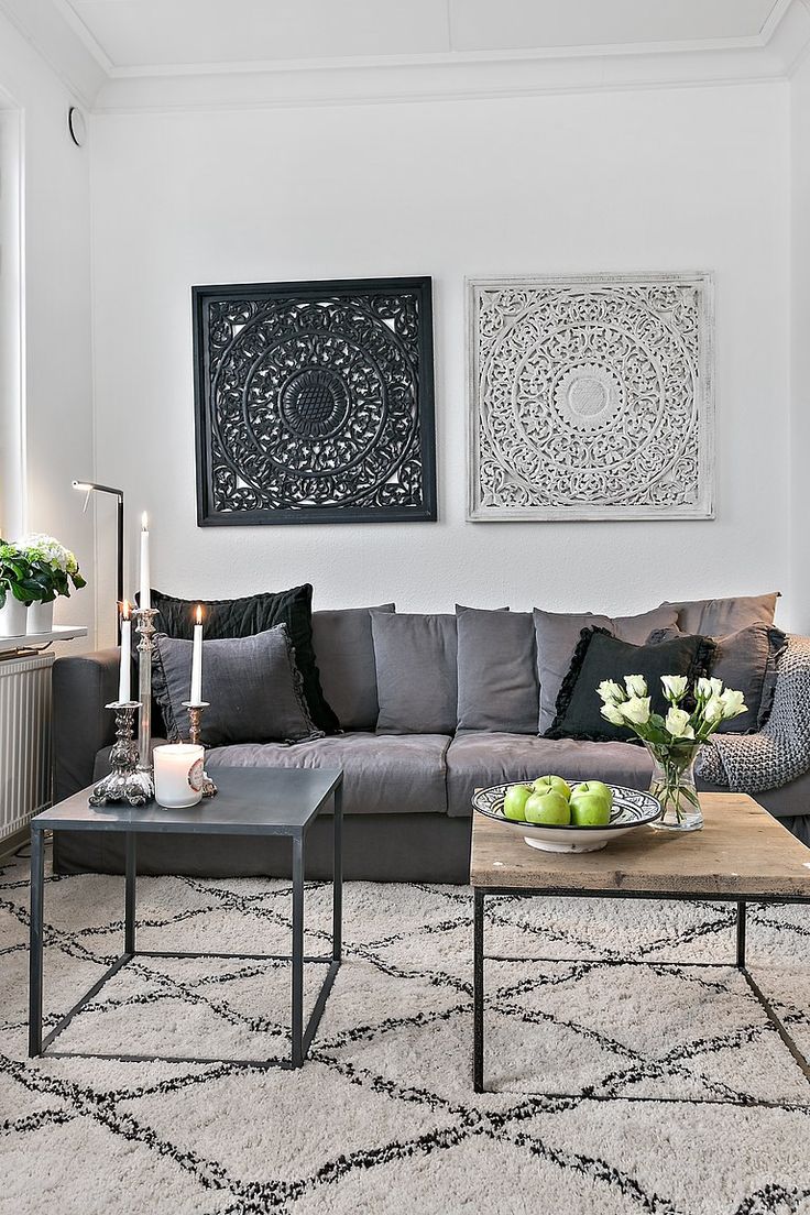 Idee deco scandinave noir et blanc