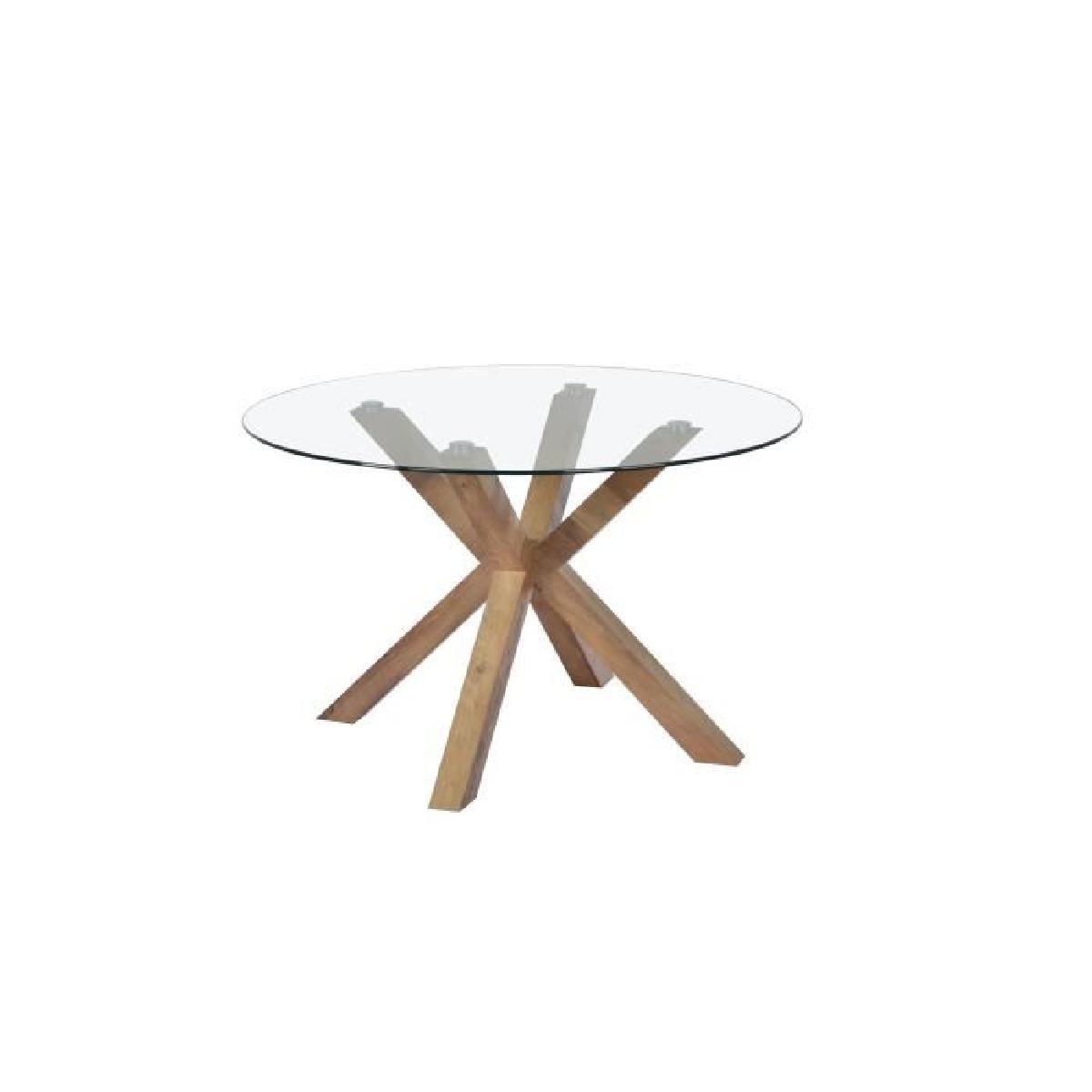 Table ronde en verre scandinave